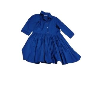 Christina Rohde Girls Collared Buttoned Blue Shirtdress Sz 10
